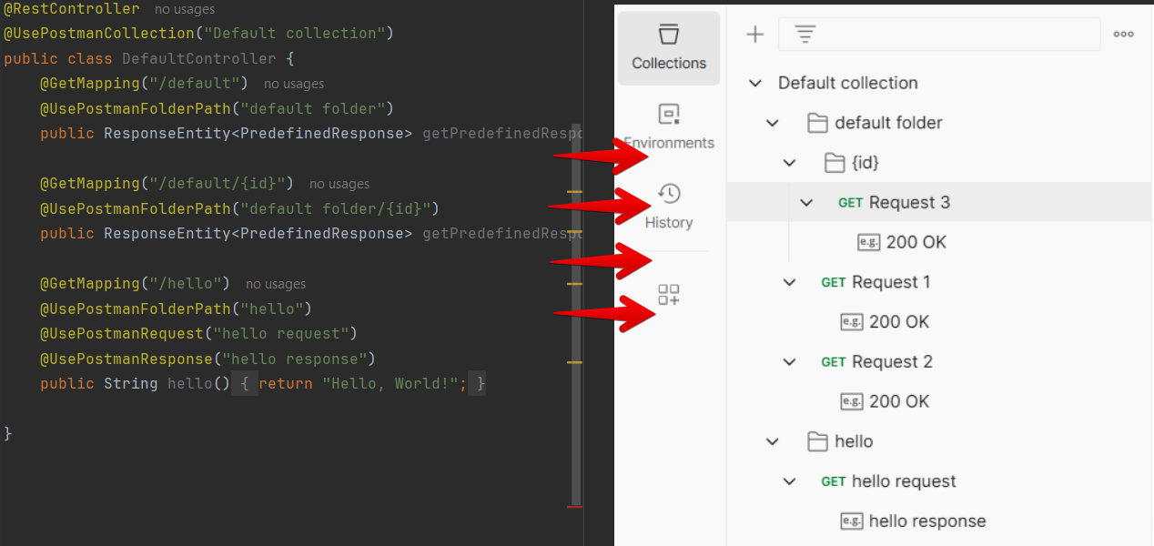 Generated Postman Collection from Spring application